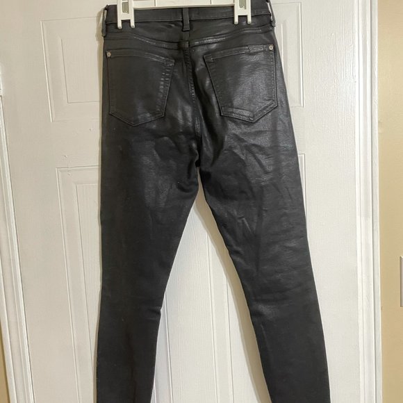 Seven For All Mankind Two-Tone High Waist Ankle Skinny Jeans - Picture 4 of 11